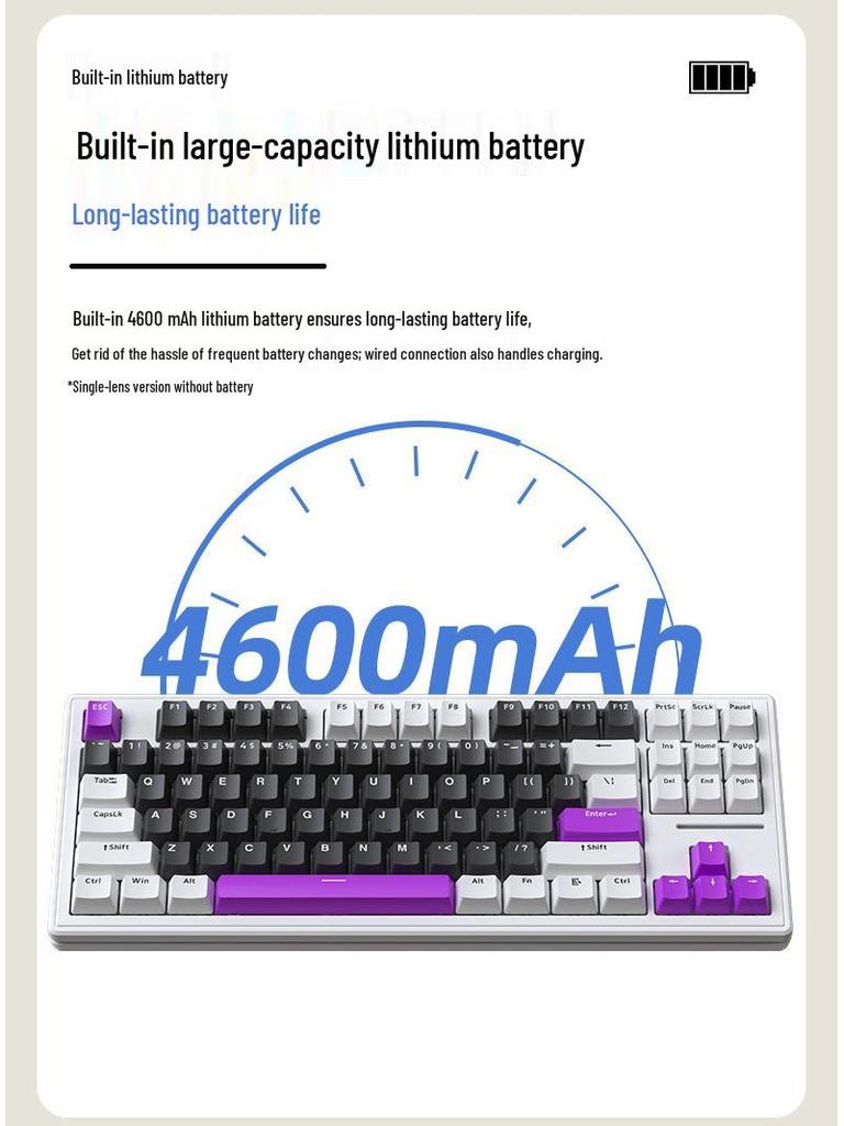 Xinmeng M87 Wireless RGB Mechanical Gaming Keyboard with Bluetooth, Customizable Hot-Swappable Gasket, Wired/Wireless Modes