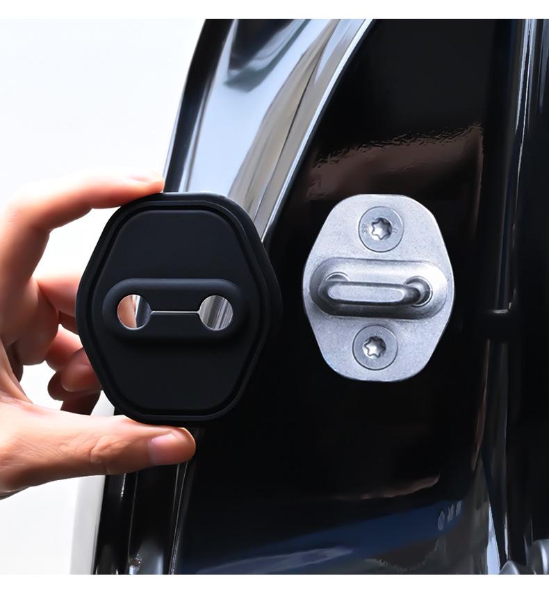 Compatible Silicone Shock-Absorbing Decorative Stickers for Wenjie M5/M7/EV/M9 Door Lock Latch Covers.