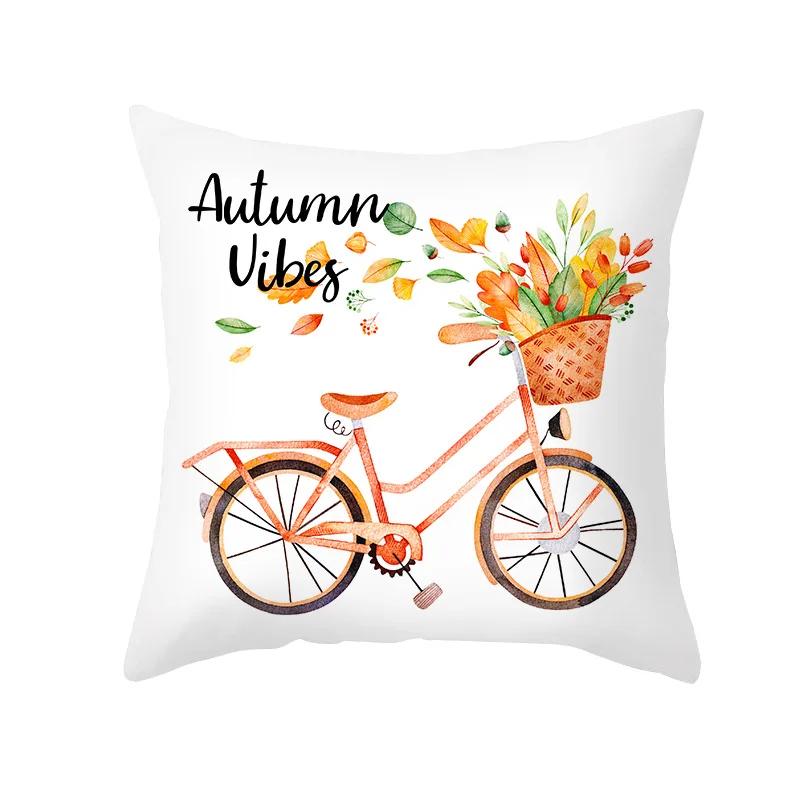 Autumn Maple Leaf Pillow Case  Fall Maple Leaf Pumpkin Pillow Case Cover Thanksgiving Day Decoration Pillowcase Autumn Pillow