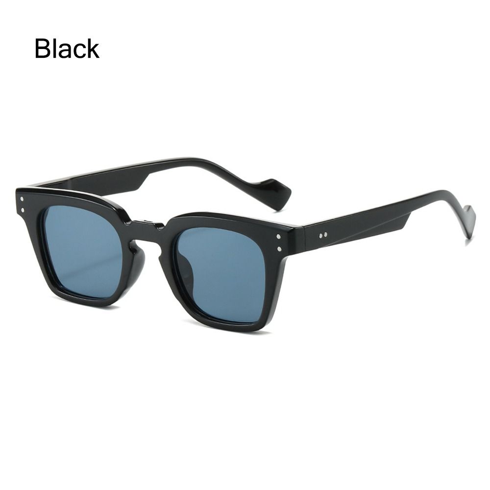 Trendy Punk Square Sunglasses Uv400 Protection  Small Shades Vintage Eyewear For Women & Men