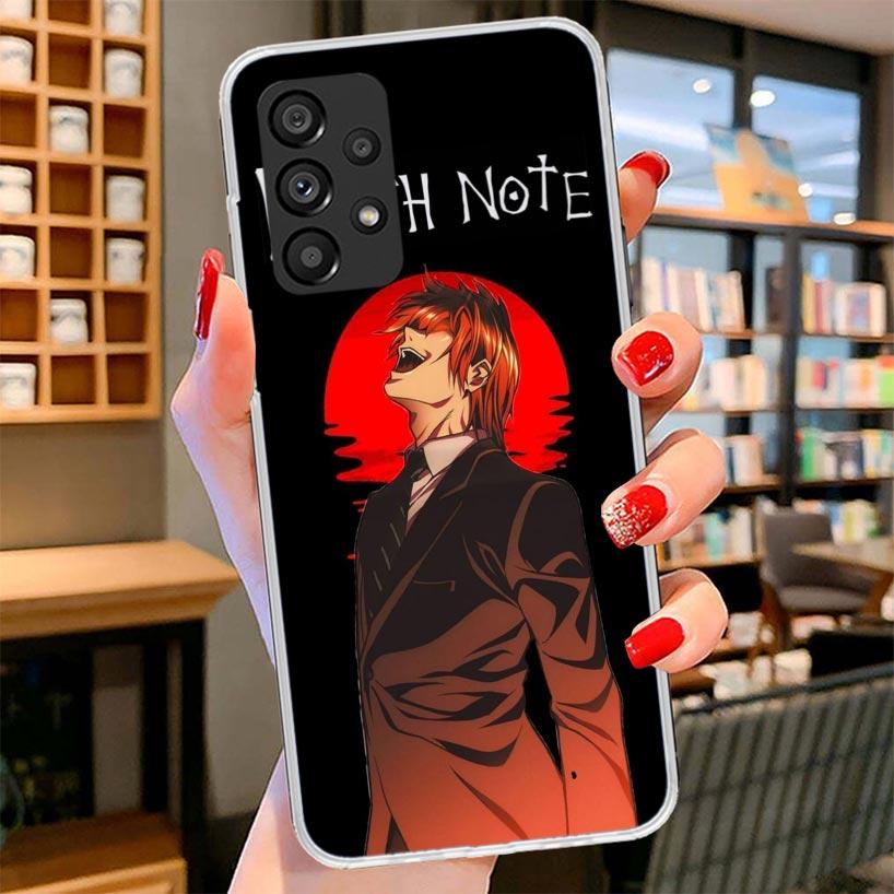 N-Note D-Death Yagami Light Phone Case For Samsung Galaxy A12 A22 A32 A52 A72 A02S Phone Case Note 20 Ultra 10 S10 Plus A51 A71