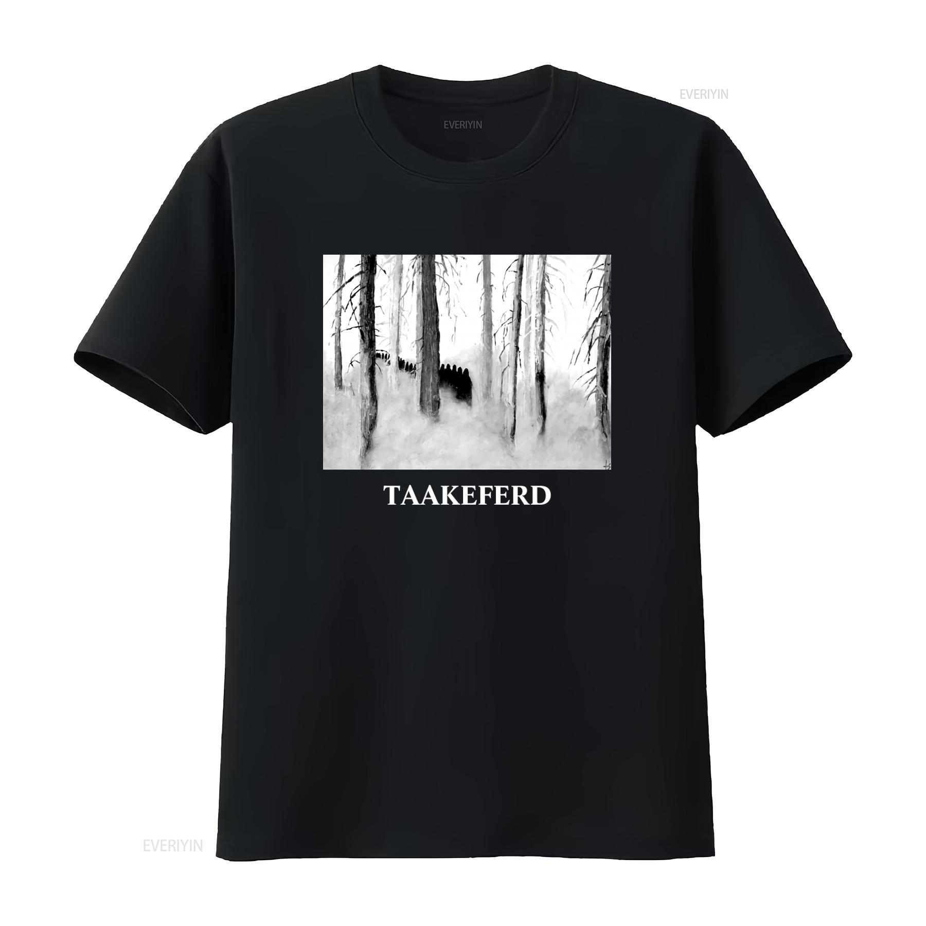 

DARKTHRONE Under a Funeral Moon Taakeferd Gothic Forest Print T Shirt for Men vintage Washed homme Unisex 4XL