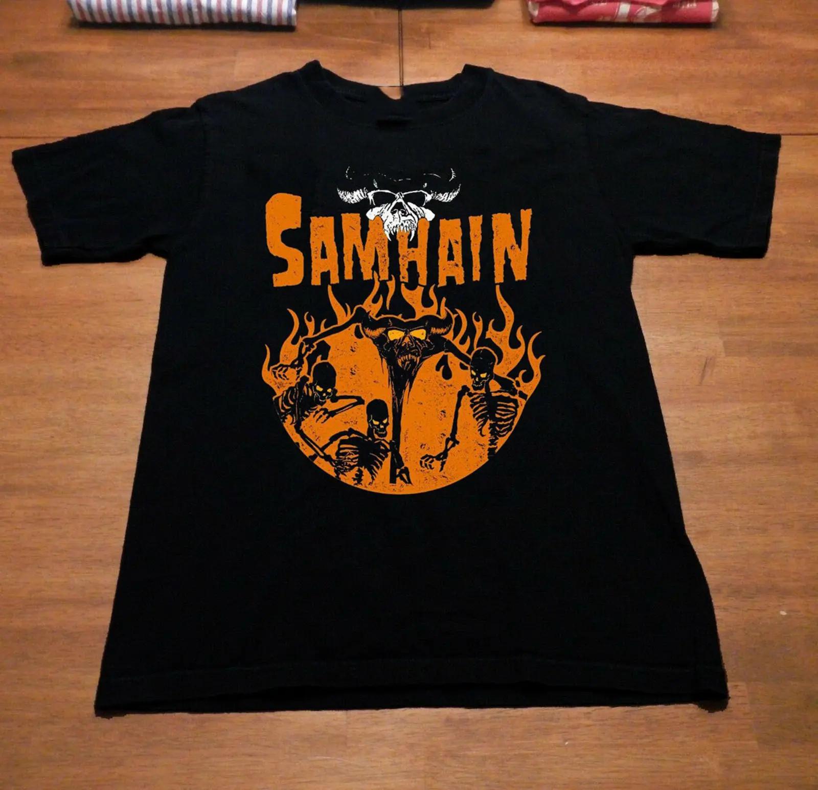 

Samhain Danzig Band fire T shirt Tops Tee Full Size S-4XL 4XL