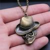 Eagles Gothic Skull Pendant Antique Bronze Metal Bridal Collar Necklace High Quality Statement Piece