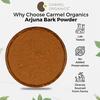 CARMEL ORGANICS Arjuna Bark Powder 340 g (Pack of 1) Supports Healthy Heart Functions | Natural | Erra Maddi | No Added Preservatives