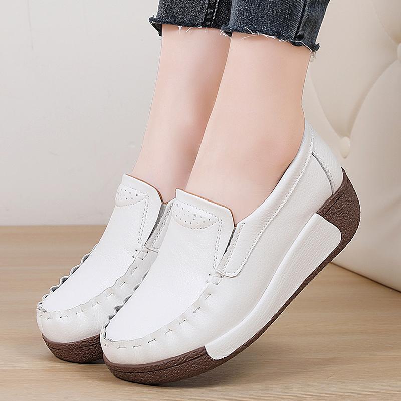 35-41 Women's Oversized Comfortable Thick Soled High Rise Sponge Shoes Mother's Shoes Lazy Shoes Loafers Shoes