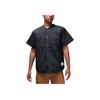 Jordan Vestă unisex Flight Heritage, culoare solidă, gât rotund, cu capse, mânecă scurtă, Negru FN4601-045