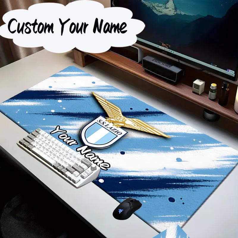 Özel İsim Mouse Pad Lazio Futbol Kulübü Amblemli Mouse Pad, Oyun Mouse Pad'i, Klavye Altlığı, Bilgisayar Dizüstü Bilgisayar için Masa Dekoru Fan Doğum Günü Hediyesi