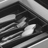Transparent Multi-Grid Kitchen Storage Box with Lid: Organizer for Chopsticks & Cutlery