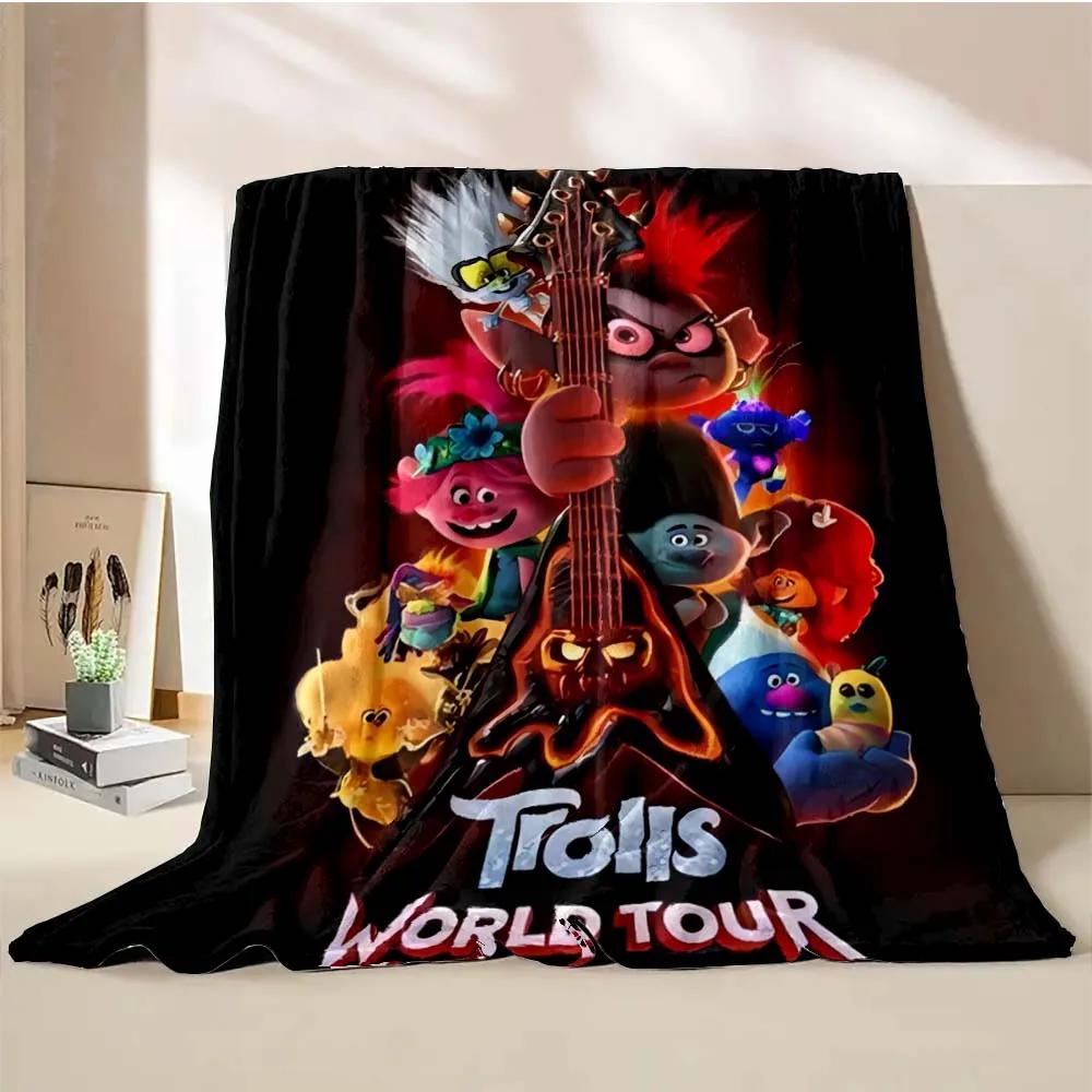 Cobertor Desenho Animado Trolls Juntos Quente Macio Fofo Tamanho King Manta para Criança Adulto Sofá Cama Cobertor de Quebra-cabeça Viagem Manta Presente