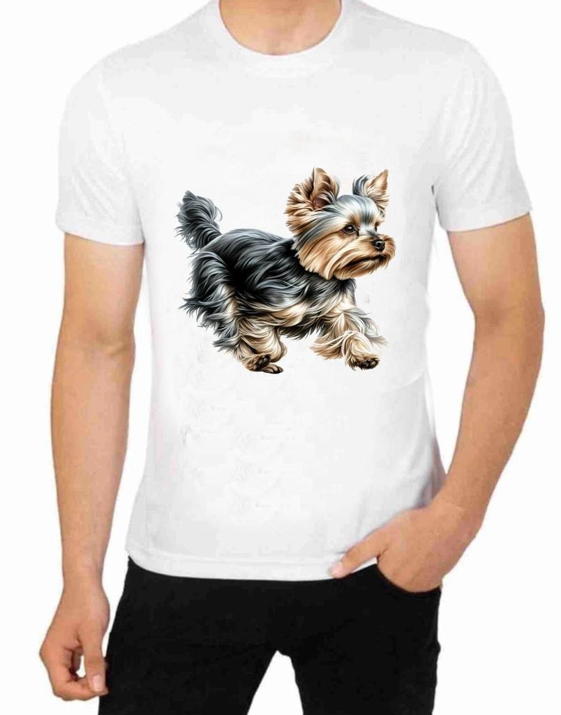 Yorkie Dog T-Shirt Animal Art Rescue a Pet Today Save a Live
