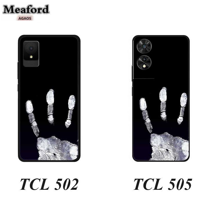 Für TCL 505 Handyhüllen Rückabdeckung Für TCL 502 Schwarzer Rand Silikon TPU Funda für TCL505 Marmor Weiche Hülle Bunte Hülle Bumper