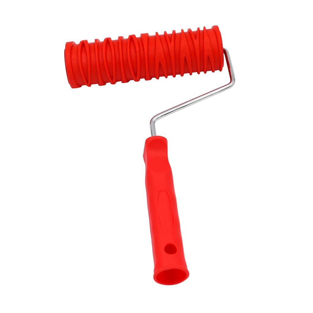 17.5cm Embossed Paint Roller Painting Brush Sleeve With Red