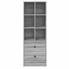 Highboard with Drawers Grey Sonoma 45.5 x 34 x 127 cm