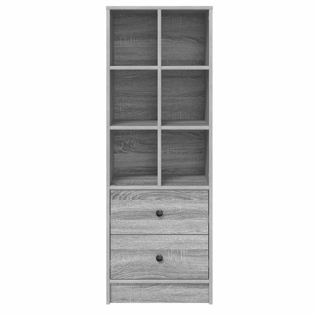 Highboard with Drawers Grey Sonoma 45.5 x 34 x 127 cm
