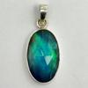 Pendentif Oval CERTIFIÉ en Argent Sterling 925 Opale Naturelle 21 Carats Bijoux Pour Cadeau