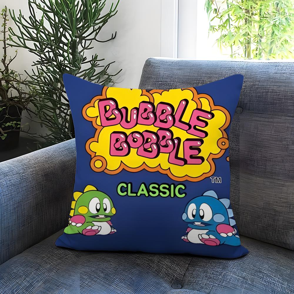 Anime B-Bubble B-Bobble Cushion Cover Comfortable Reversible Pillow Cover Ideal for Car Sofa Bedroom & Beyond