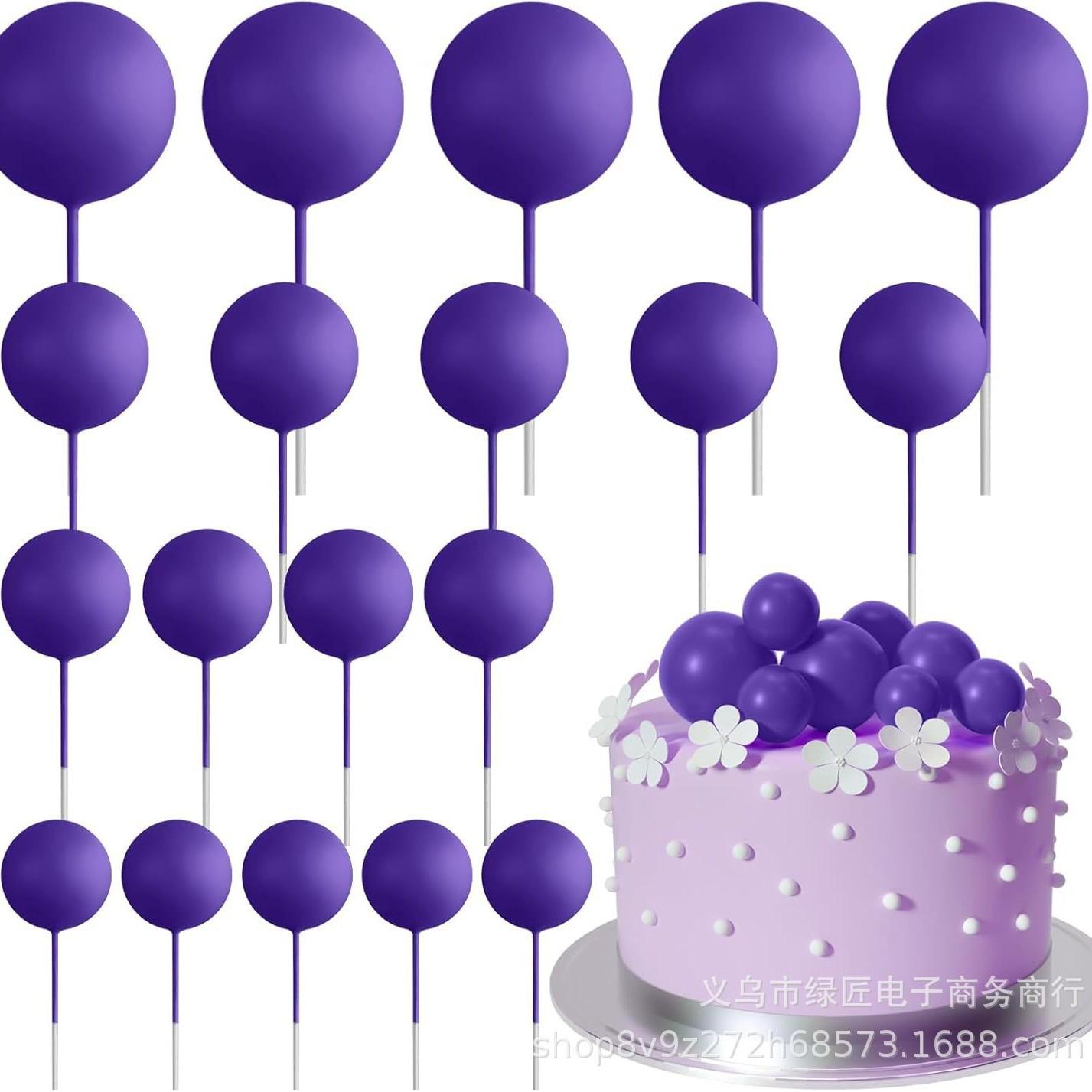

Украшение для торта, Золотые и серебряные шарики, Цветные шарики, Прозрачные шарики, Вставки-орнаменты, Украшение для вечеринки по случаю дня рождения, Вставки для десертного стола, 20 шт. темно-фиолетового