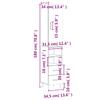 Highboard Beton Grau 34,5 x 34 x 180 cm Spanplatte