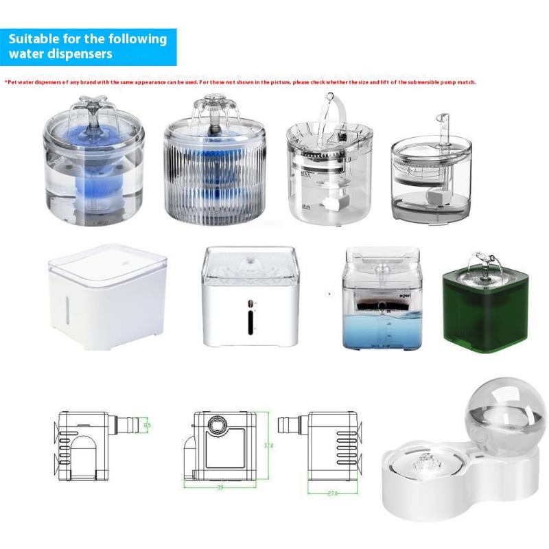 Pompka do wody dla kota fontanna silnik zapobiegający pracy na sucho zamiennik do miski do picia z kwiatami dla kota dozownik wody produkty dla zwierząt