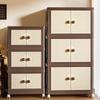 Retro Storage Cabinet: No-Assembly Multi-Layer Organizer for Snacks, Sundries, Kids' Wardrobe, Toys, and More