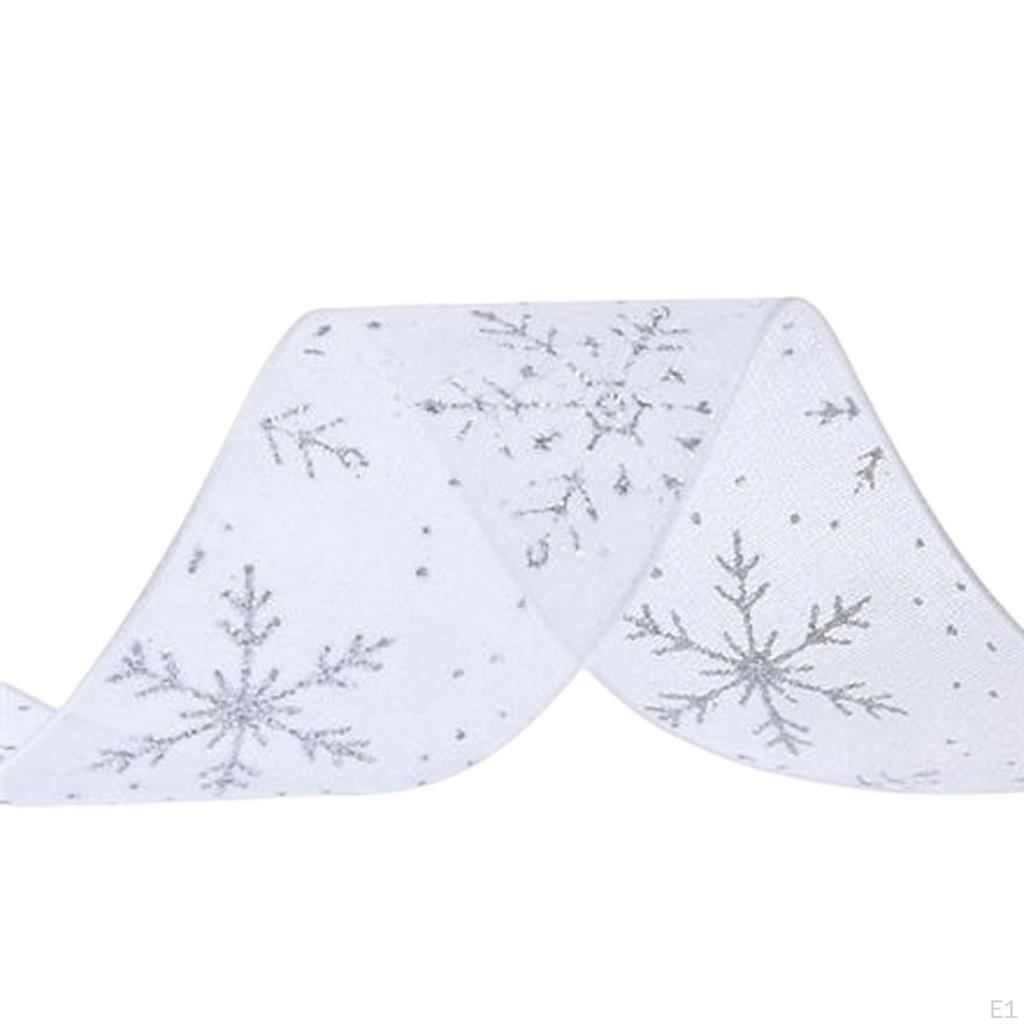 22 Yards Snowflake Ribbon DIY Crafts Gift Wrapping Home Decor for Bow Making Wreath Holiday Supplies