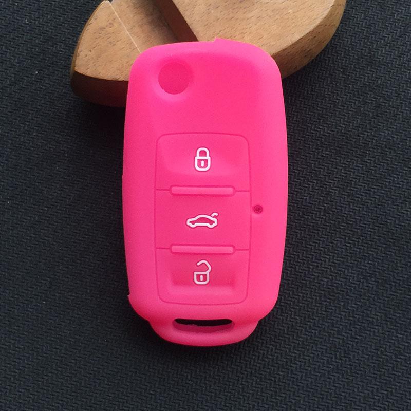 Silicone Car Key Cover Case for VW Volkswagen polo passat b5 Tiguan Golf T4 for Seat Leon Altea Ateca For Skoda Octavia Superb