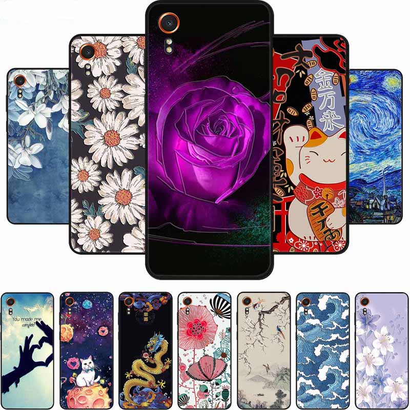 3D Emboss Case For Samsung Galaxy Xcover7 Phone Case Relief Flowers Soft Silicone Back Cover For Samsung Xcover 7 Case Shell Bag