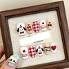 Cartoon Rilakkuma Short Square Round Handmande False Nails Cute Animal Bear Cat Dog Strawberry Bow Press On Nails Christmas Gift