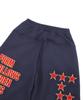 EASY NO EASY Star Lettering Patch Sweatpants - Navy