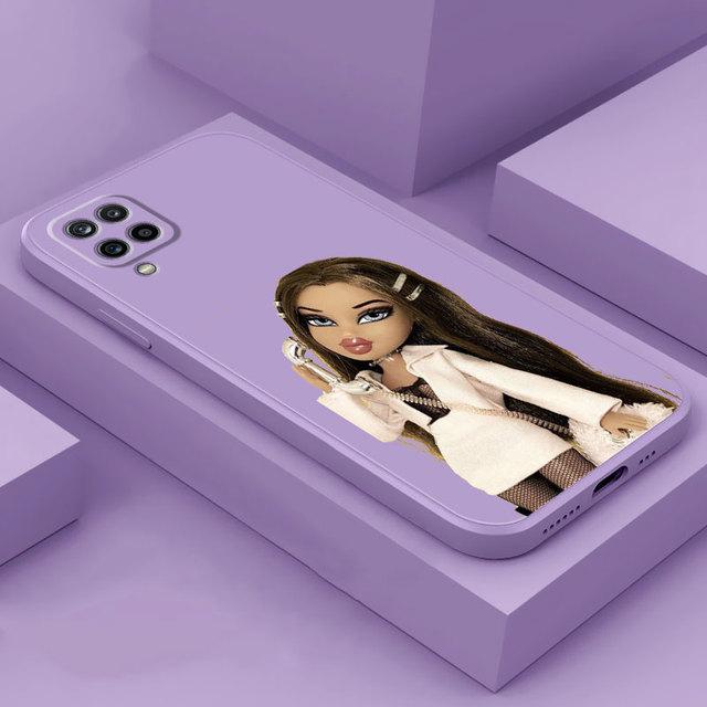 Pouzdro na telefon Doll Bratzs Square pro Samsung Galaxy A03s A71 A11 A31 A01 A21s A51 A02 A70 A50 A10 Tekutý silikonový kryt