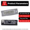 2pcs Canbus For FIAT Panda MK3 MK4 Typ 169 312 319 2003-2012 LED License Number Plate Light Lamp White 12v OEM#:71734797