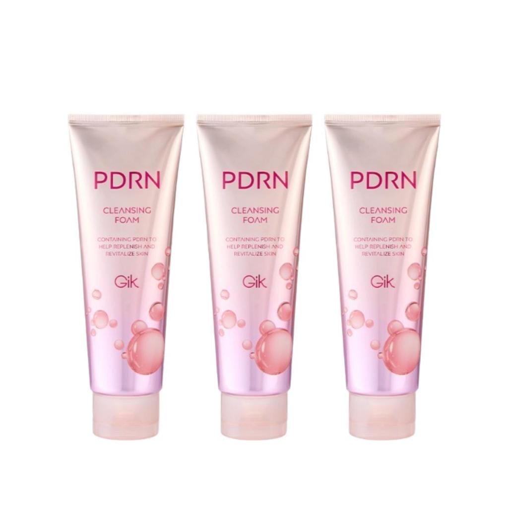 GIK PDRN Cleansing Foam Deep Cleansing & Moisturizing 100ml x 3pcs K-Beauty Daily Face Wash