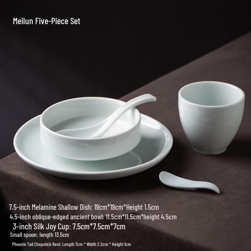 

Peach Blossom & Azure New Chinese Ceramic Dining Set