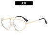 European and American fashion new double-beam metal retro sunglasses, personalized versatile street sunglasses, high-end trendy glasses