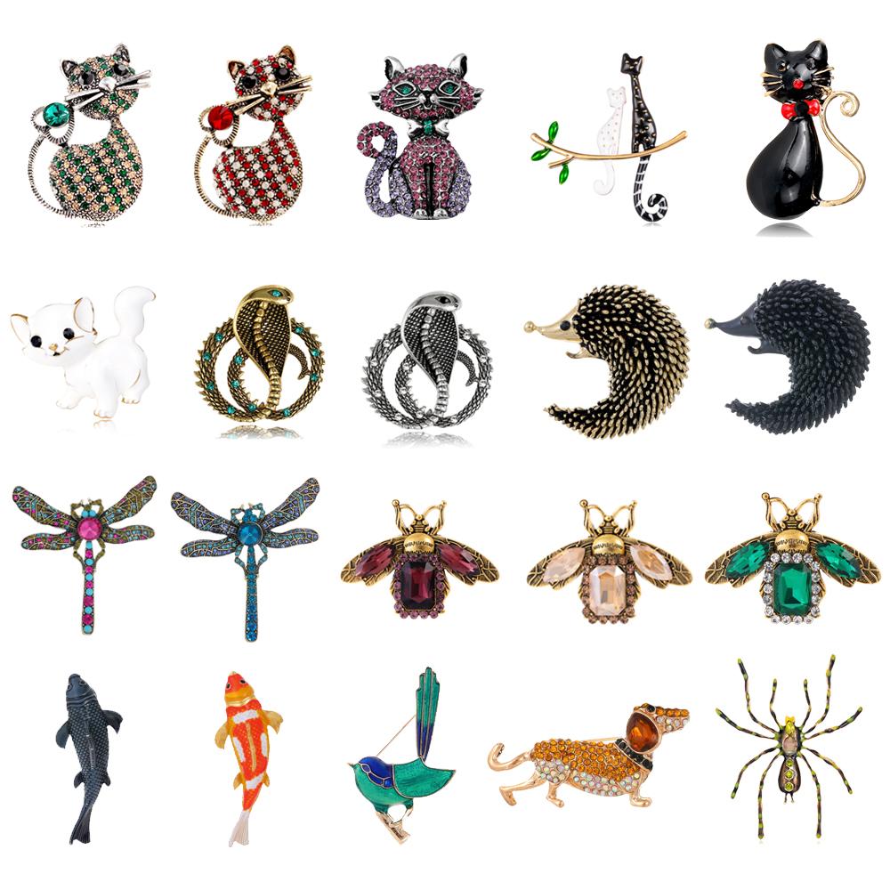

Мужские и женские броши, животные, насекомые, кошки, собаки, пауки, ежи, глазные змеи, пчелы, стрекозы, новые украшения на булавках