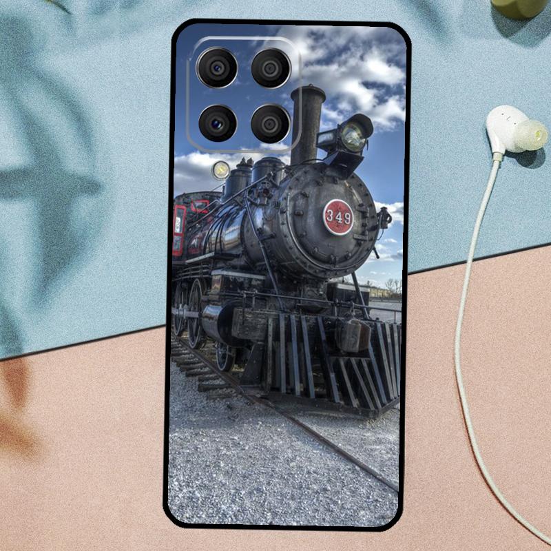 Vintage Steam Train Railway For Samsung Galaxy M31 M11 M23 M12 M13 M14 M15 M35 M55 M34 M54 M33 M53 M32 M52 M06 M16 Case