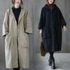 Trenchcoat Damen mittel und lang Herbst neu große Größe literarisch locker lässig langärmliger Mantel Damen