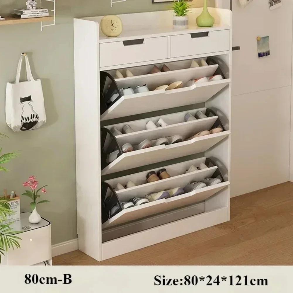Modern Wooden Shoe Cabinet Entrance Integrated Shoe Rack Multifunctional Wooden Storage Cabinet Indoor Simple Storage Cabinet
