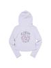 Vintage Graphic Slim Fit Waffle Hoodie [Melange Gray]