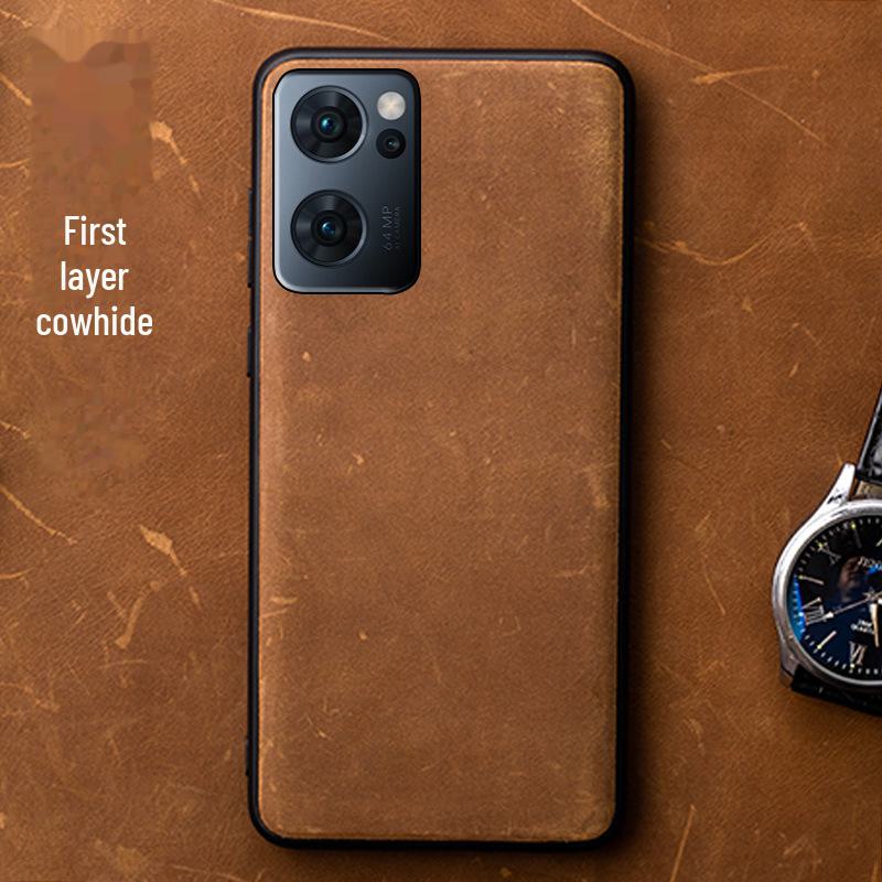 

Genuine Leather Protective Cover for OPPO Reno7 Pro & Reno7 Pro+ Reno7 синий