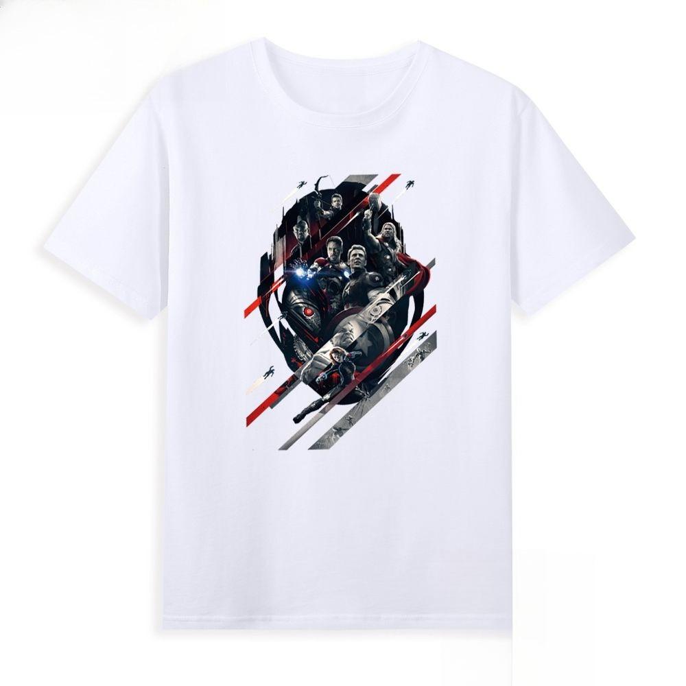 

Genuine The New Avengers Iron Man Captain America Hulk Printed T-shirt Casual Men s And Women s Short SleevesJacket 4XL