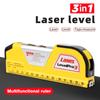Víceúčelová vodorovná laserová horizontální vertikální měřicí páska horizontální pravítko 3 v 1 infračervená laserová vodorovná křížová laserová páska