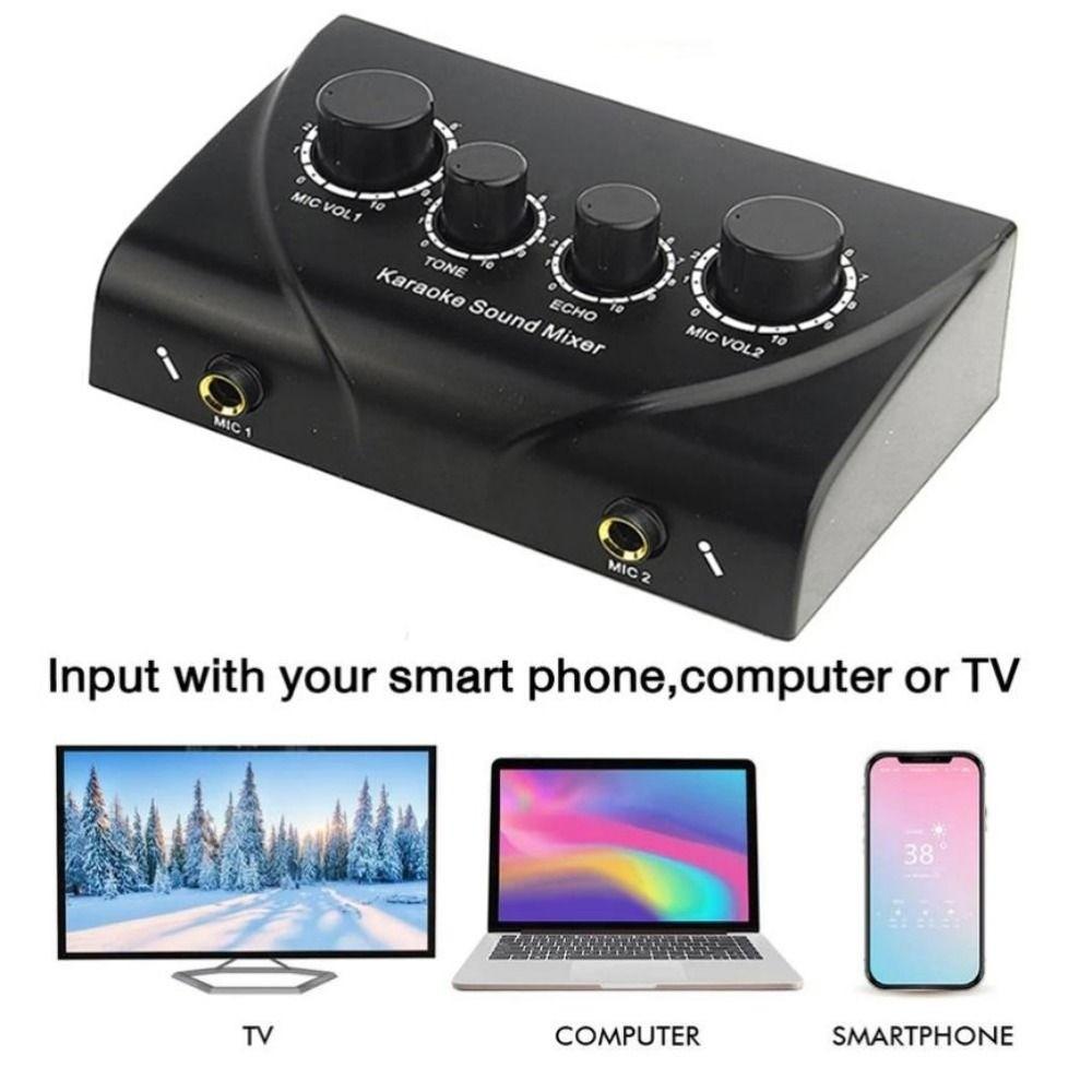 Multifunctional Audio Mixer Amplifier Karaoke Pre Effects Microphone Karaoke Echo Mixer