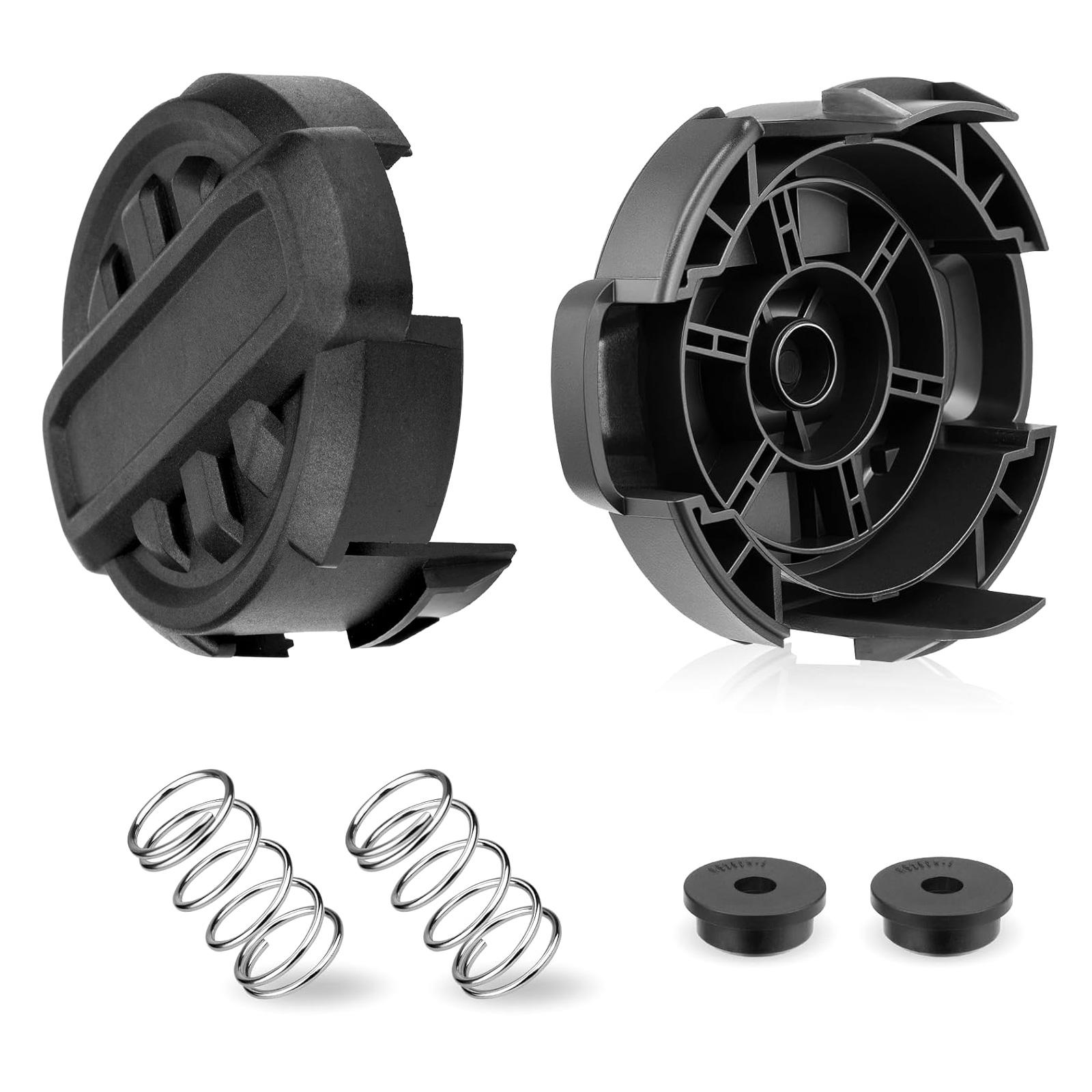 

2 Pack String Trimmer Head Caps Cover and Spring for Quickfeed Parts Compatibles with DCST922P1 DCST922B DCST972X1 Model