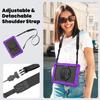 Contrast Color Rotating Stand Case with Strap for Samsung Tab A9 Plus X115