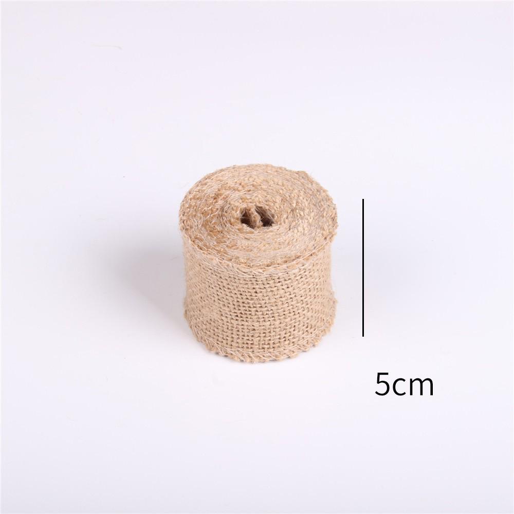 Natürliches handgemachtes Jute-Sackleinenband für DIY Weihnachts- und Hochzeitsdekorationen