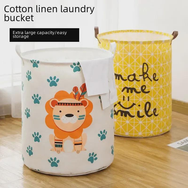 Multifunkční úložný koš na oblečení a hračky do domácnosti