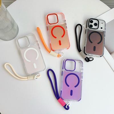 Xuncai Chameleon Magnetic Phone Case for Apple 17 Pro Max with Anti-slip Lanyard and Metal Buttons