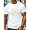 European sizes Men's Round Crew Neck Short Sleeve Tee, casual T-ShirtCasual Comfy lightweight Top for Summer